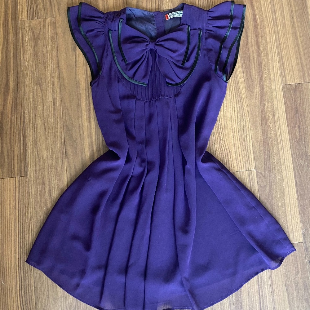 Eggplant Lolita Bow Dress